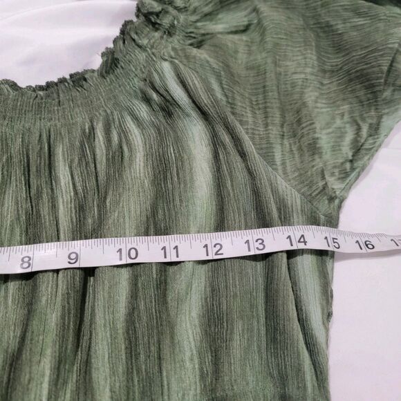 Advance Apparels Womens Dress One Size Green Milkmaid Fairy Ren Faire - Picture 7 of 8